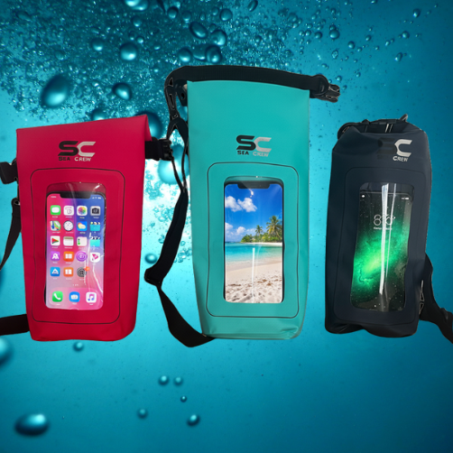 2.5L PVC Dry Bag with Phone Compartment - IP68 Waterproof